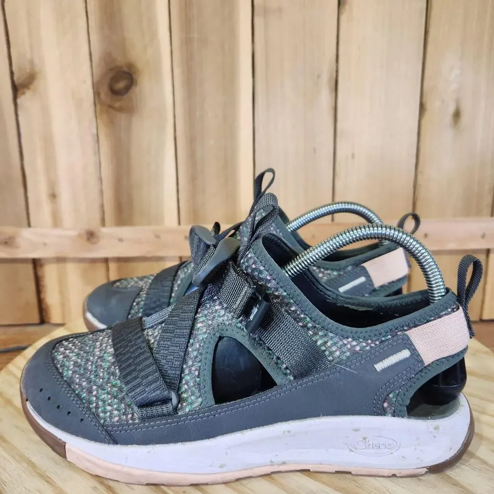 Chaco Odyssey Sandals Shoes Womens 8 39 EU Gray Fisherman Closed Toe Hiking